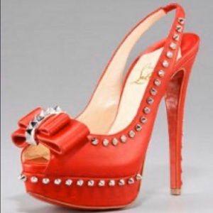 Christian Louboutin Red Lady Clou Spike heels size 9
